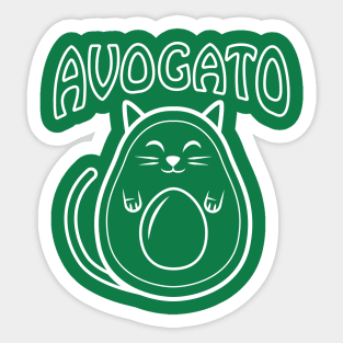 Cute Avogato (white version) Sticker